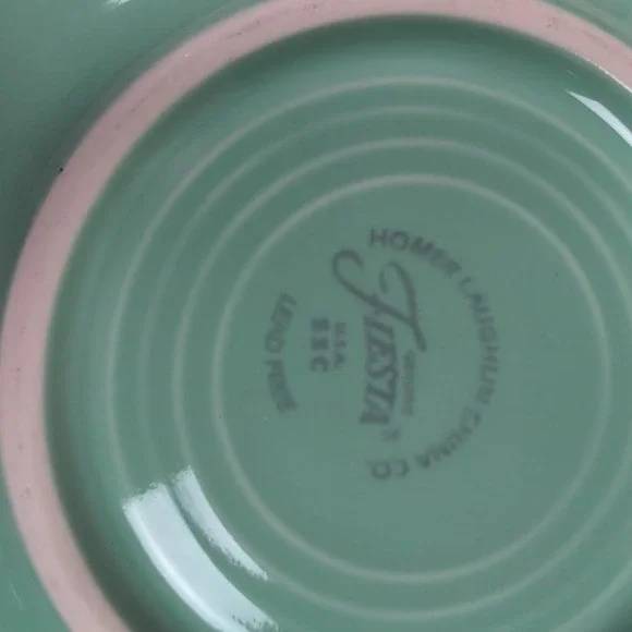 Fiesta Green Saucer Dish Homer Laughlin China Lead Free 6 inch - Picture 3 of 4